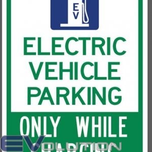 Electric car parking sign